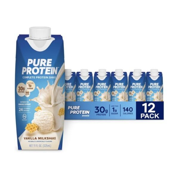 Pure Protein Vanilla Protein Shake, 30g Complete Protein
