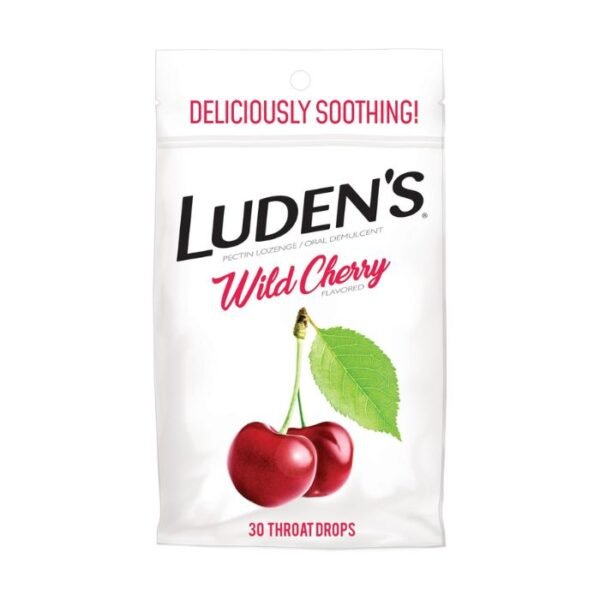 Luden's Wild Cherry Throat Drops Delicious Soothing